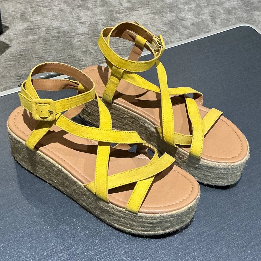 Urban Outfitters Yellow Espadrille Sandals